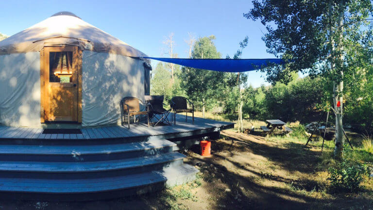 ruby yurts lodge patio