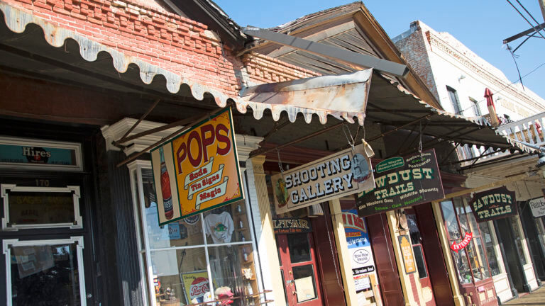 stores along virginia city street