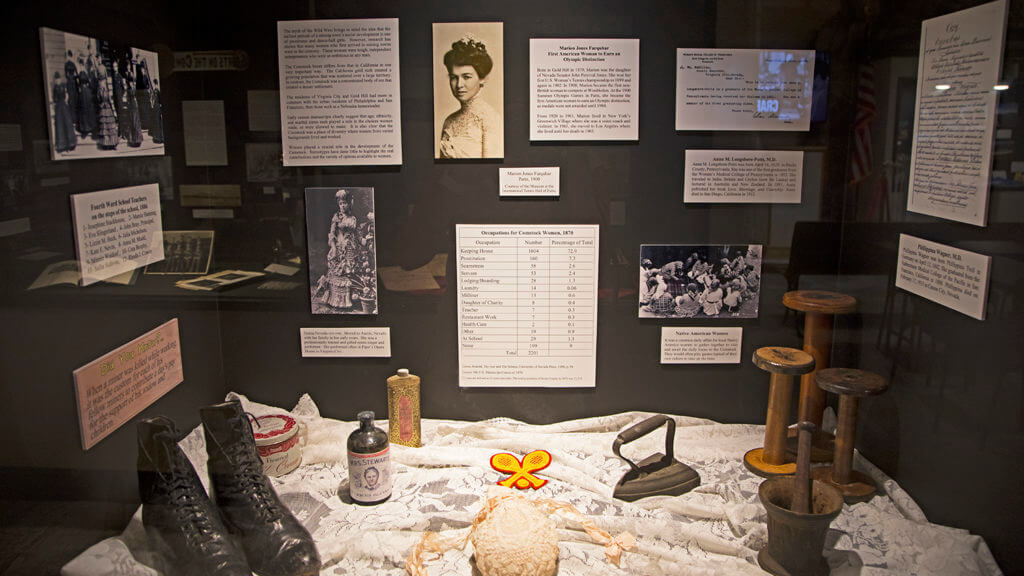 Items on display at the courthouse slammer and county museum in virginia city nevada