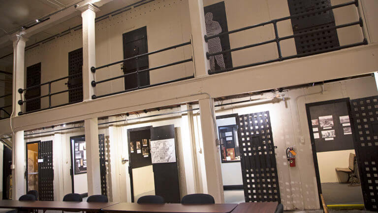 jail cells at courthouse slammer and county museum in virginia city