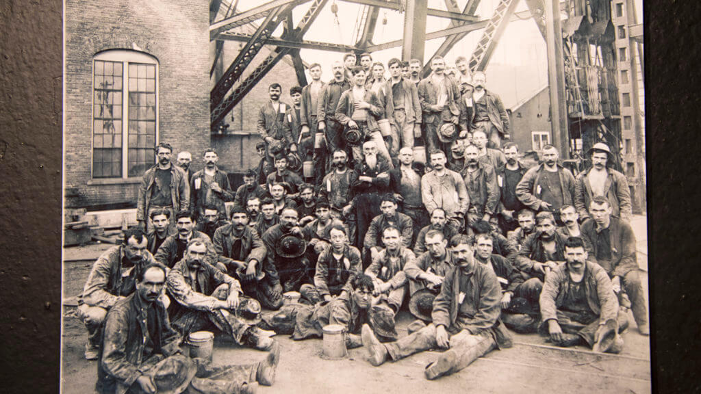 picture of a group of men on display at the courthouse slammer and county museum in virginia city nevada 