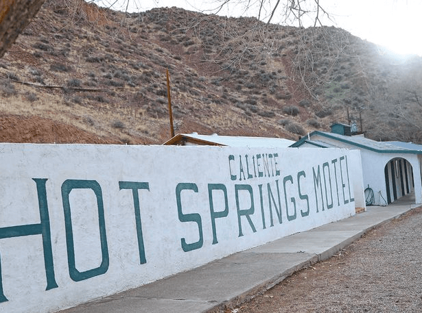 Hot spring motel sign