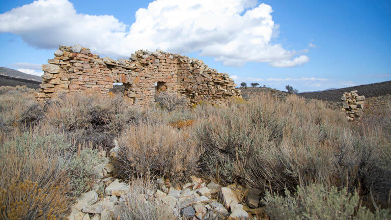 destroyed building