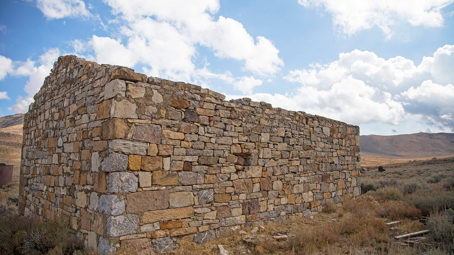 stone home at Hamilton Ghost Town