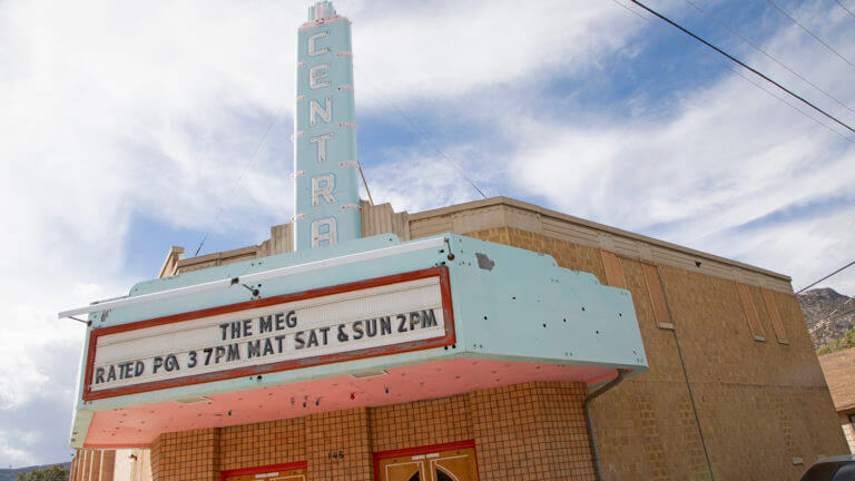 outside of the historic central theater