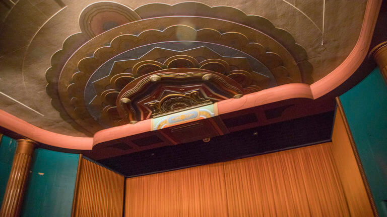 ceiling of the historic central theater