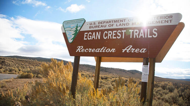 Egan Crest Trails sign