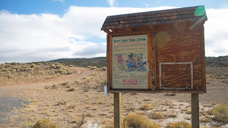 Egan Crest Trails bulletin board