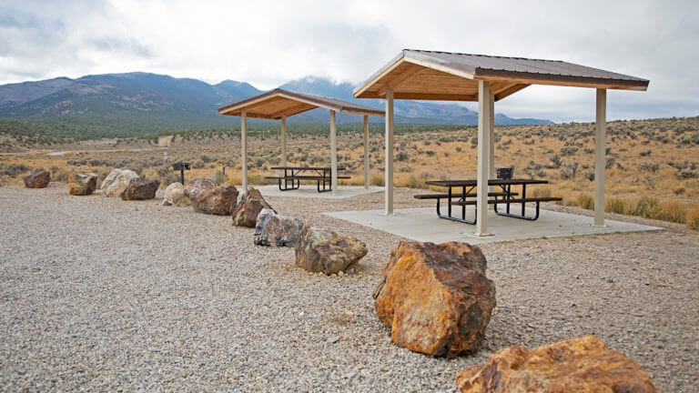 covered picnic tables at ward mountain recreation area