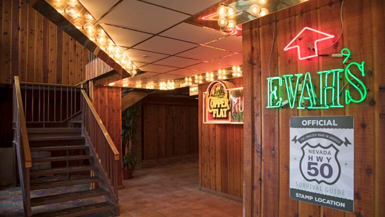 stairway to evahs restaurant at the copper queen casino