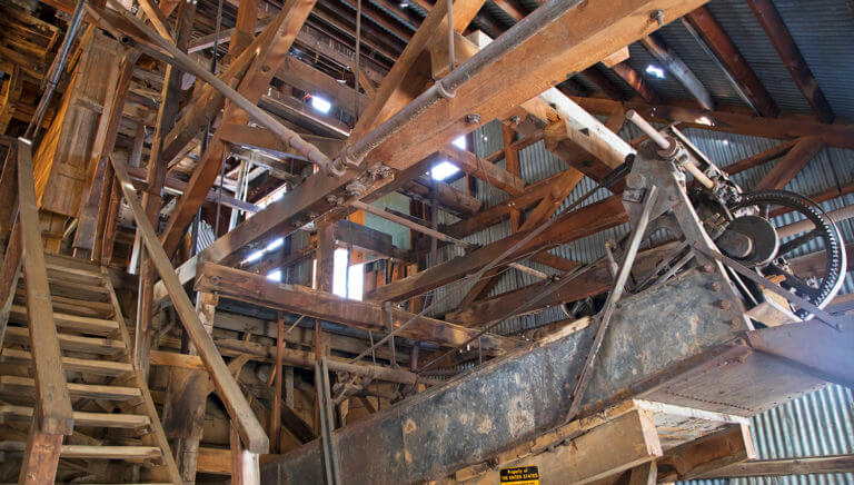 inside belmont ghost town building