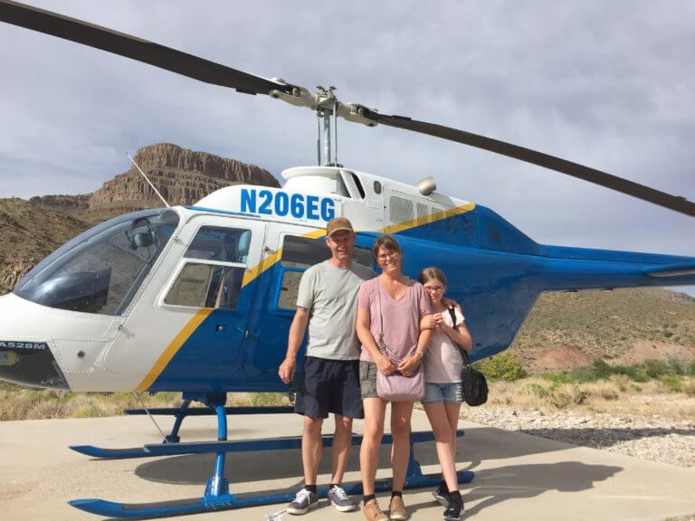 family in front Helicopters