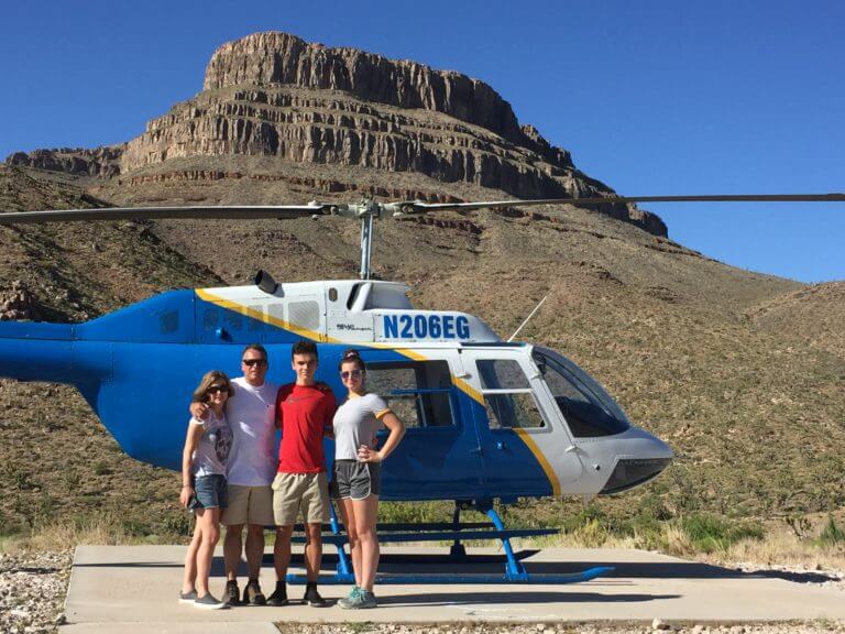 family in front Helicopters