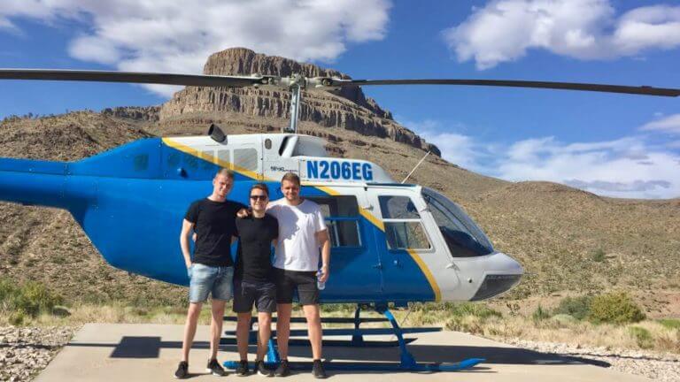 couple after Wild West Helicopters