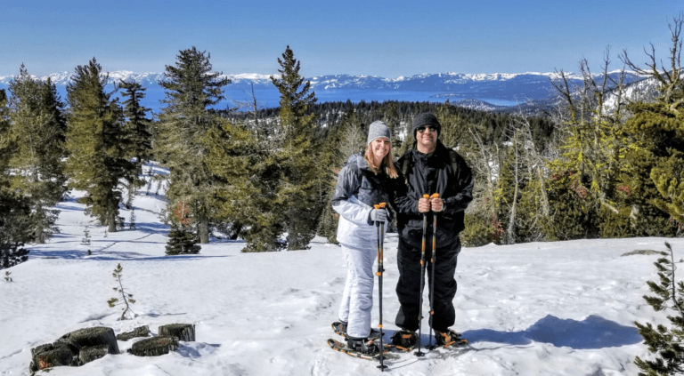 North Lake Tahoe Snowshoe Tours couple