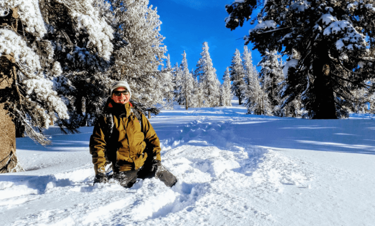 Snow on lake tahoe