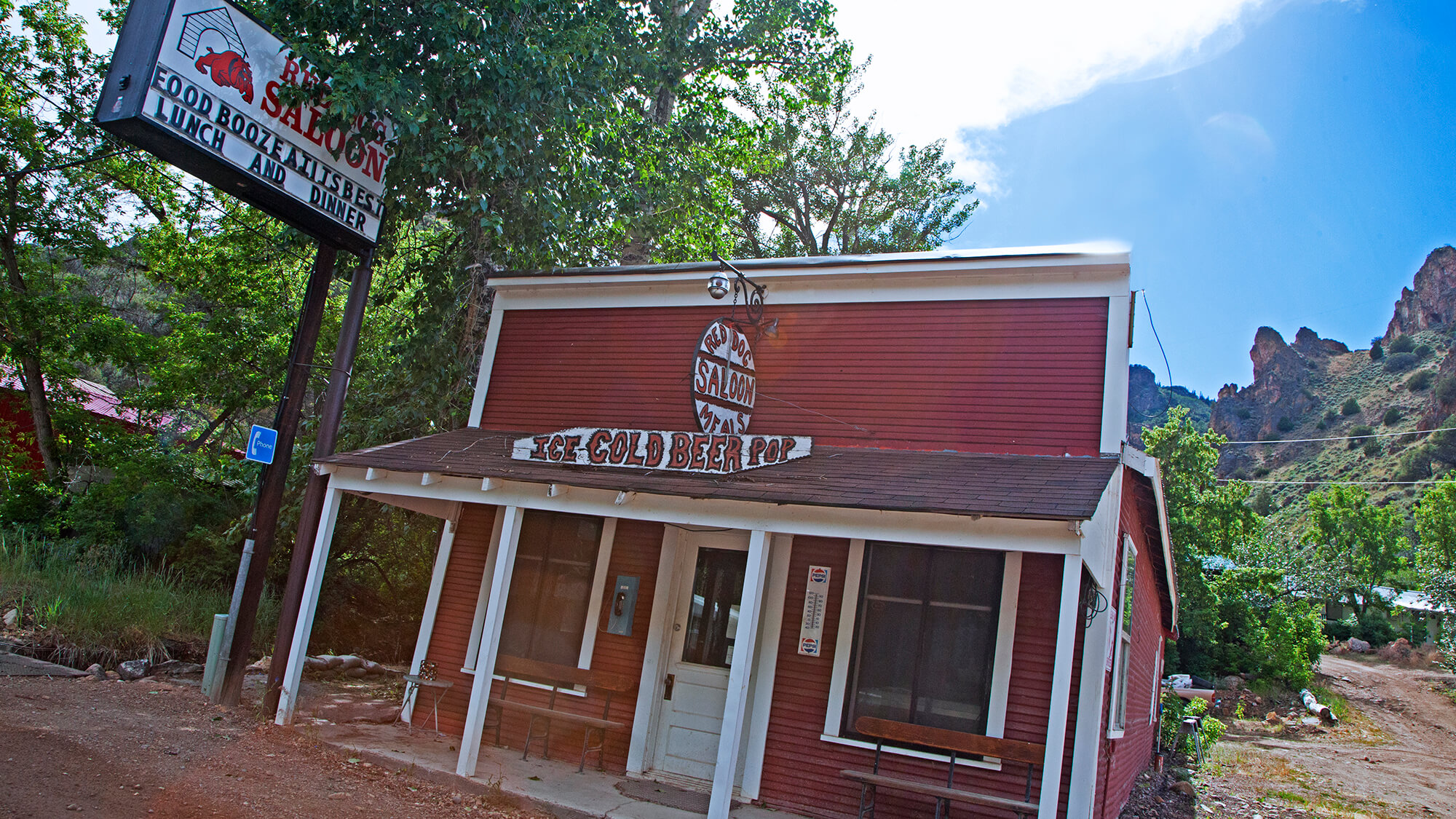 red dog saloon outside