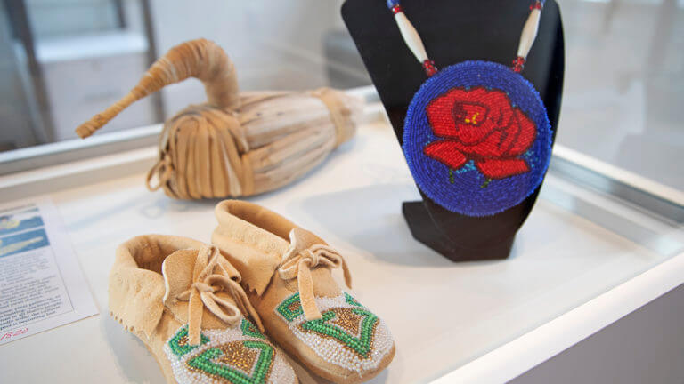moccasins at the stewart indian school cultural center and museum
