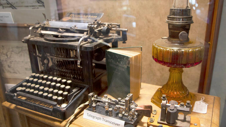 humboldt museum typewriter in display