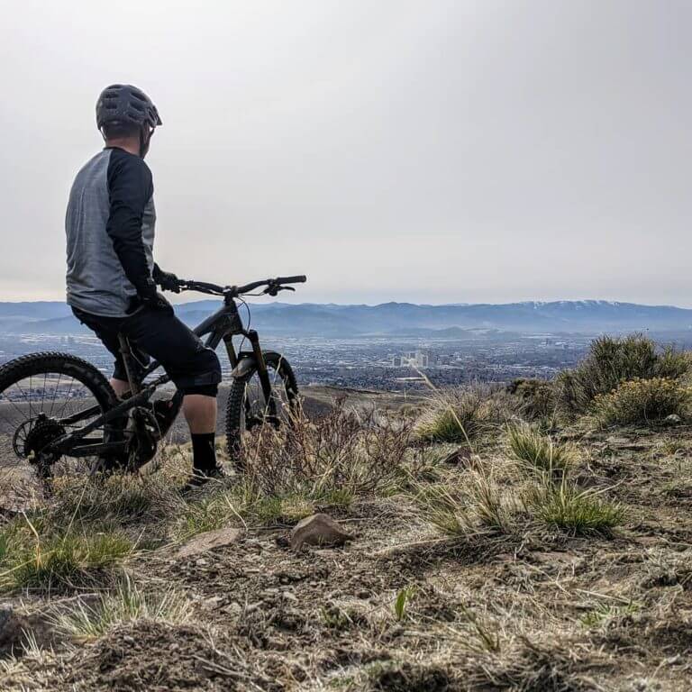 man on Peavine Mountain