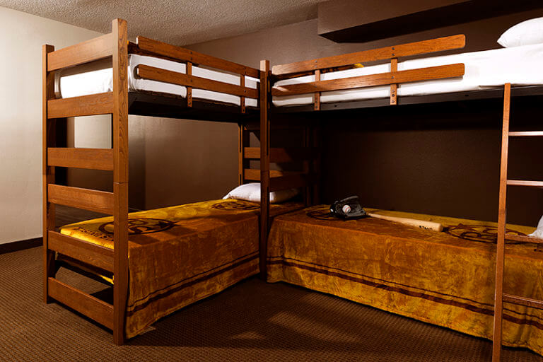 room with bunkbeds at rising star sports ranch resorts