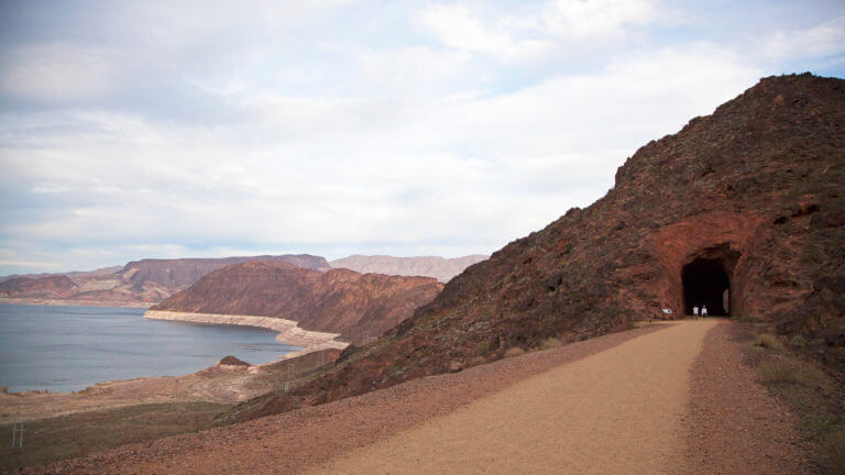 historic railroad trail at lake mead