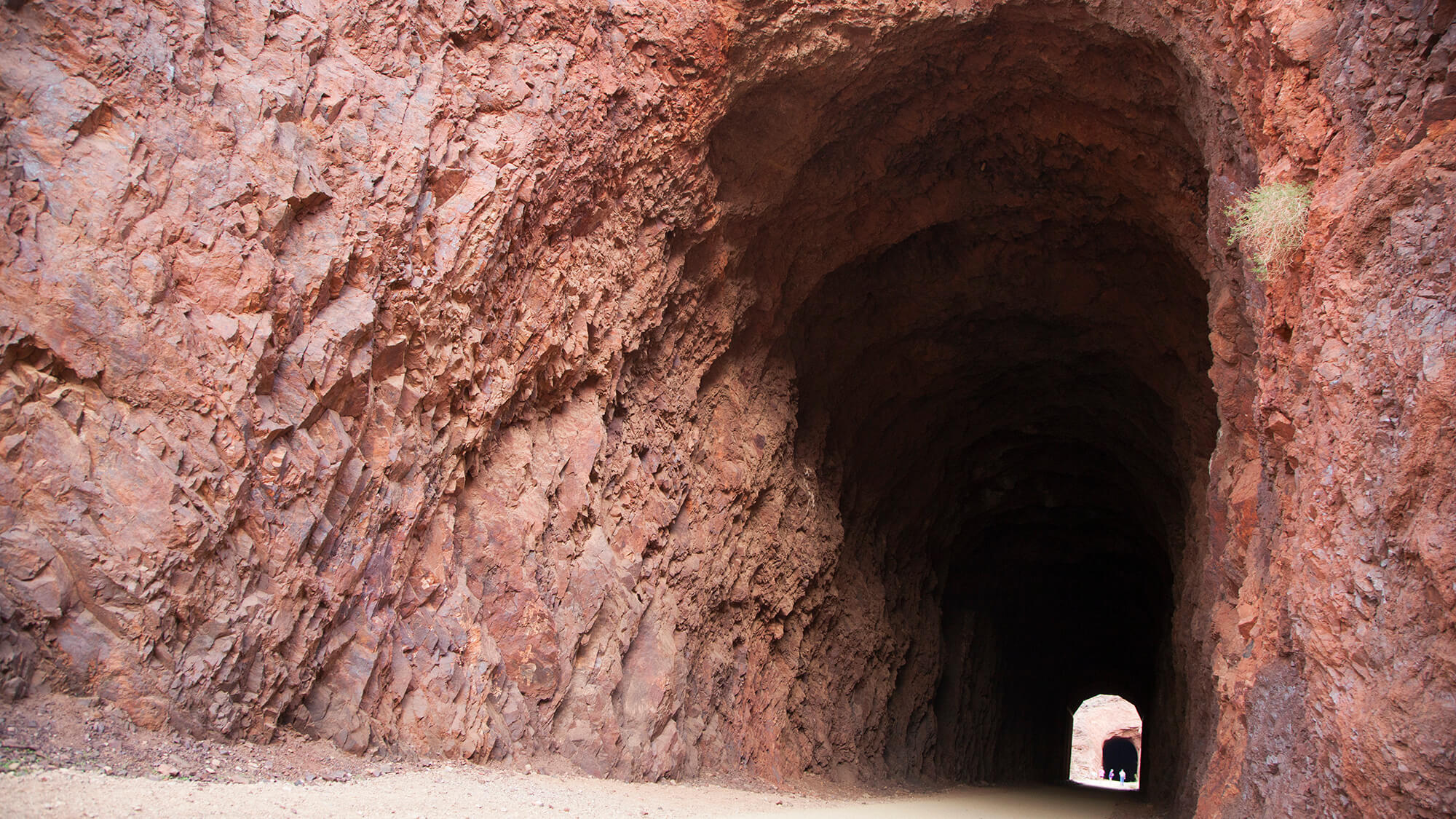 tunnel at historic railroad trail at lake mead national recreation area