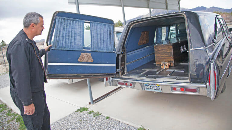 back of a hearse