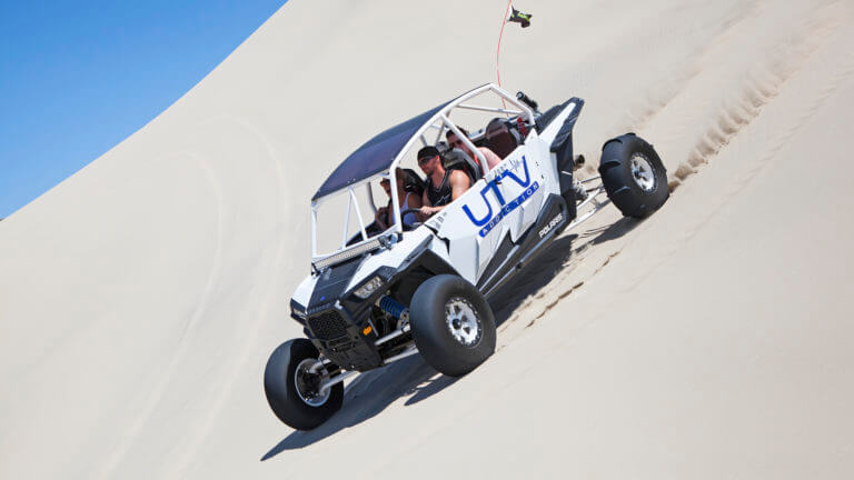 off road in sand dunes