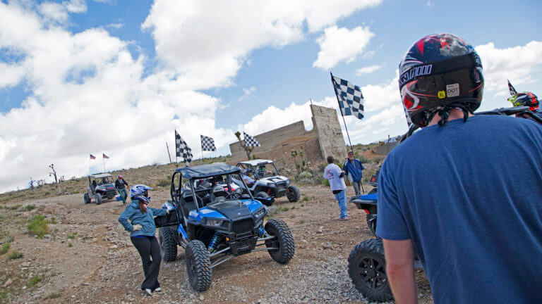 group of people off roading