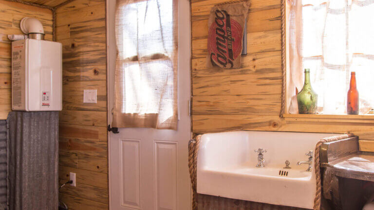 front door of a room at goldfield stop inn