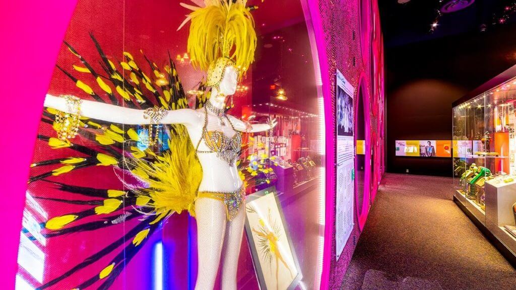 Showgirl wall at Nevada State Museum, Las Vegas