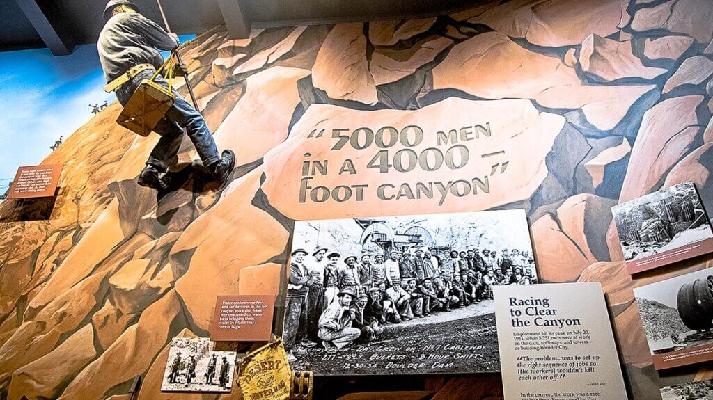 display wall at the boulder city hoover dam museum boulder city nevada