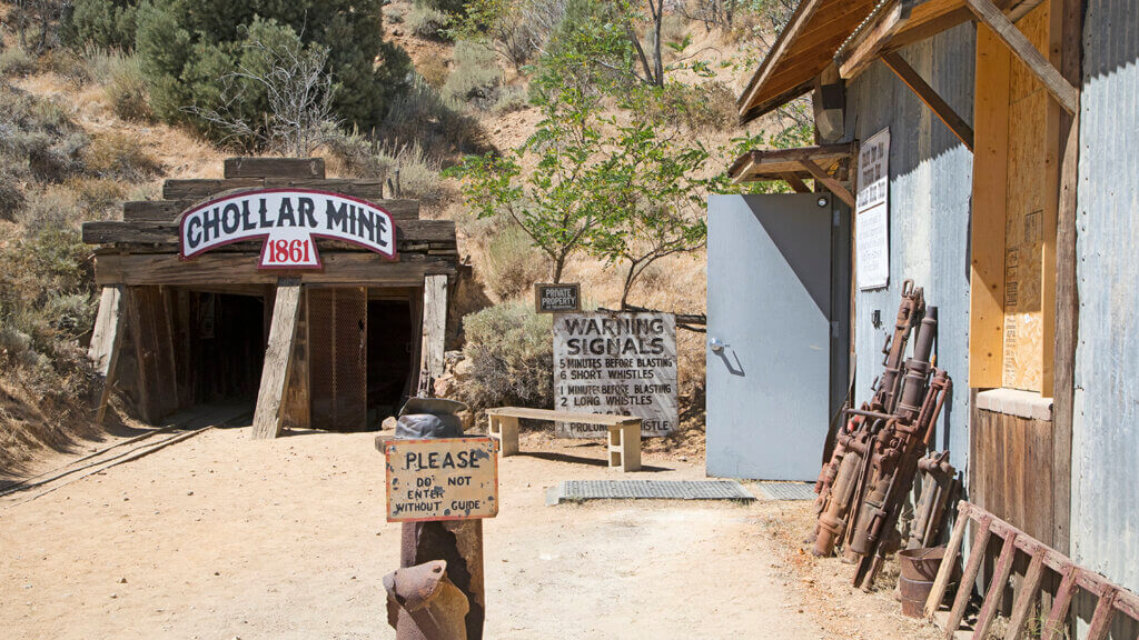 entrance to chollar mine tours