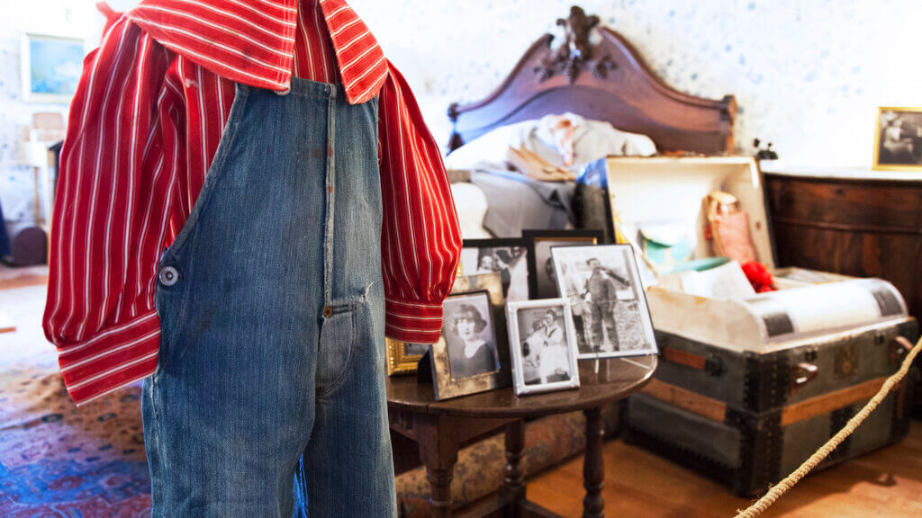 clothing and picture display at dangberg home ranch historic park