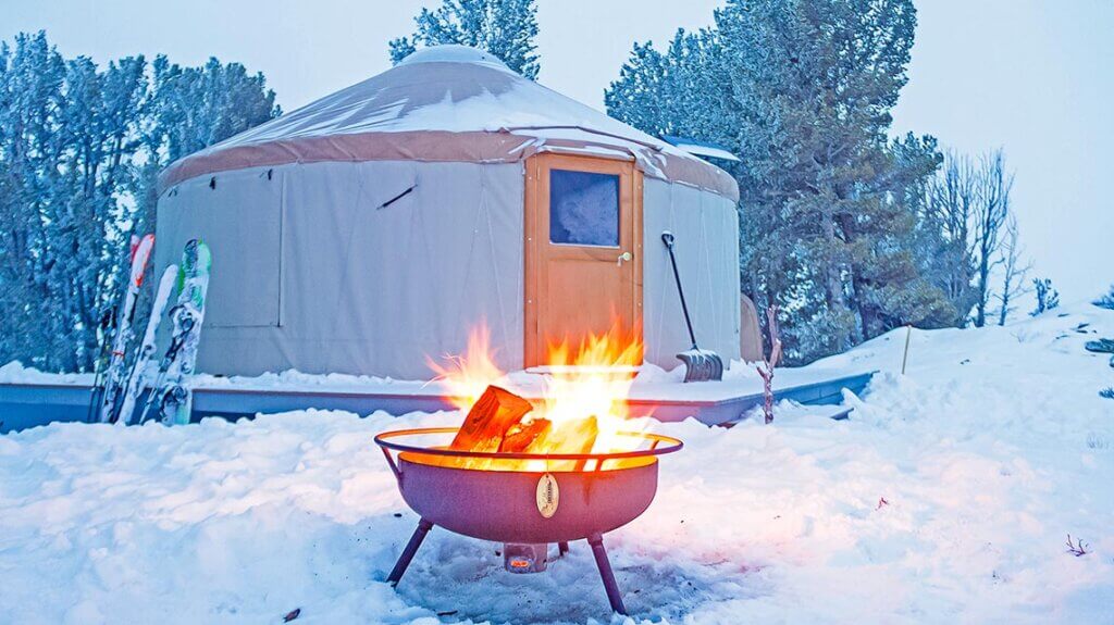 fire pit at yuby high yurt