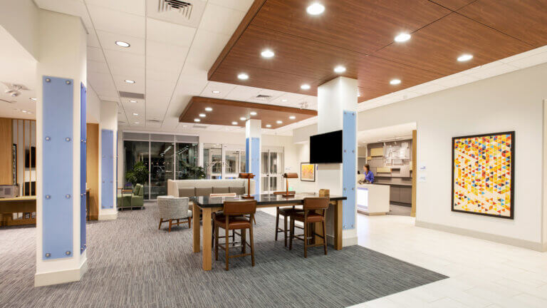 lobby and lounge area at holiday inn ely