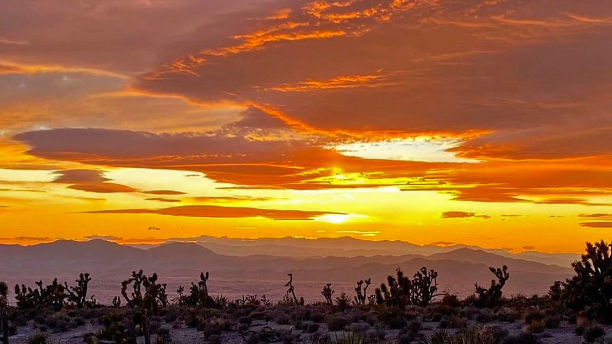 Las Vegas desert sunset view, Las Vegas desert view