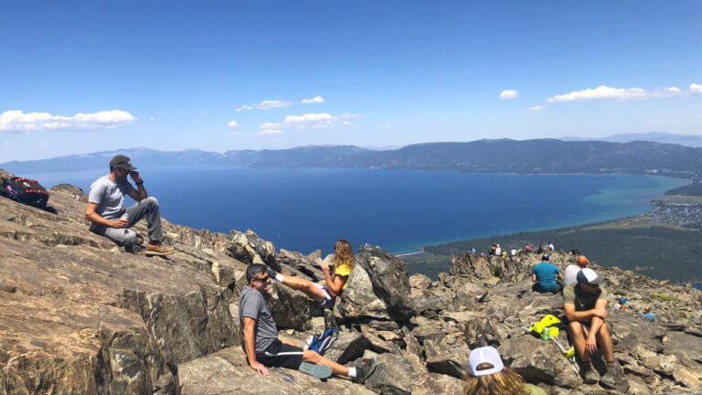 hikers on mt tallac