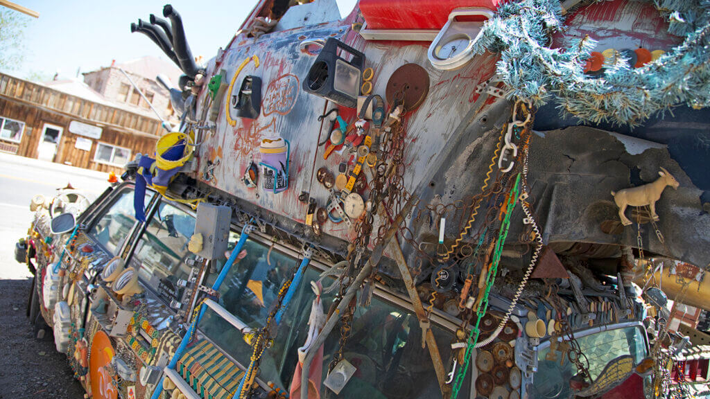 art cars stacked on top of each other