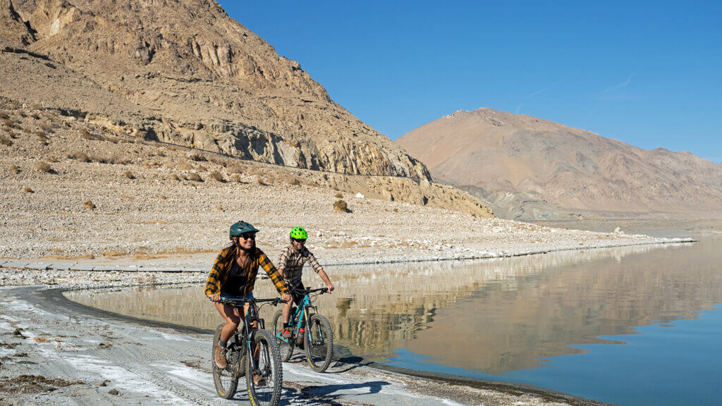 biking riding around Walker Lake