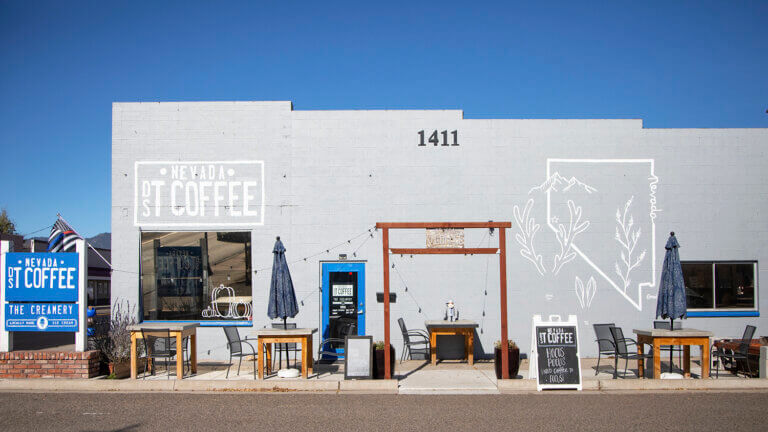 outdoor seating at DST Coffee