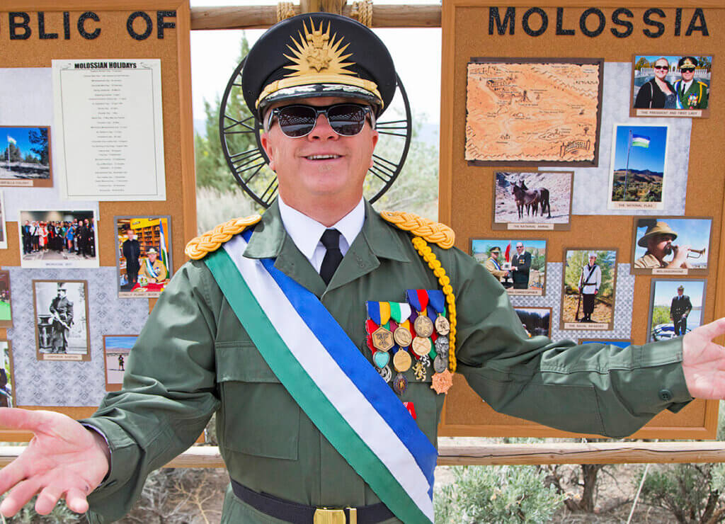 highly decorated man at the republic of molossia