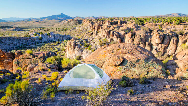 camping at basin and range national monument