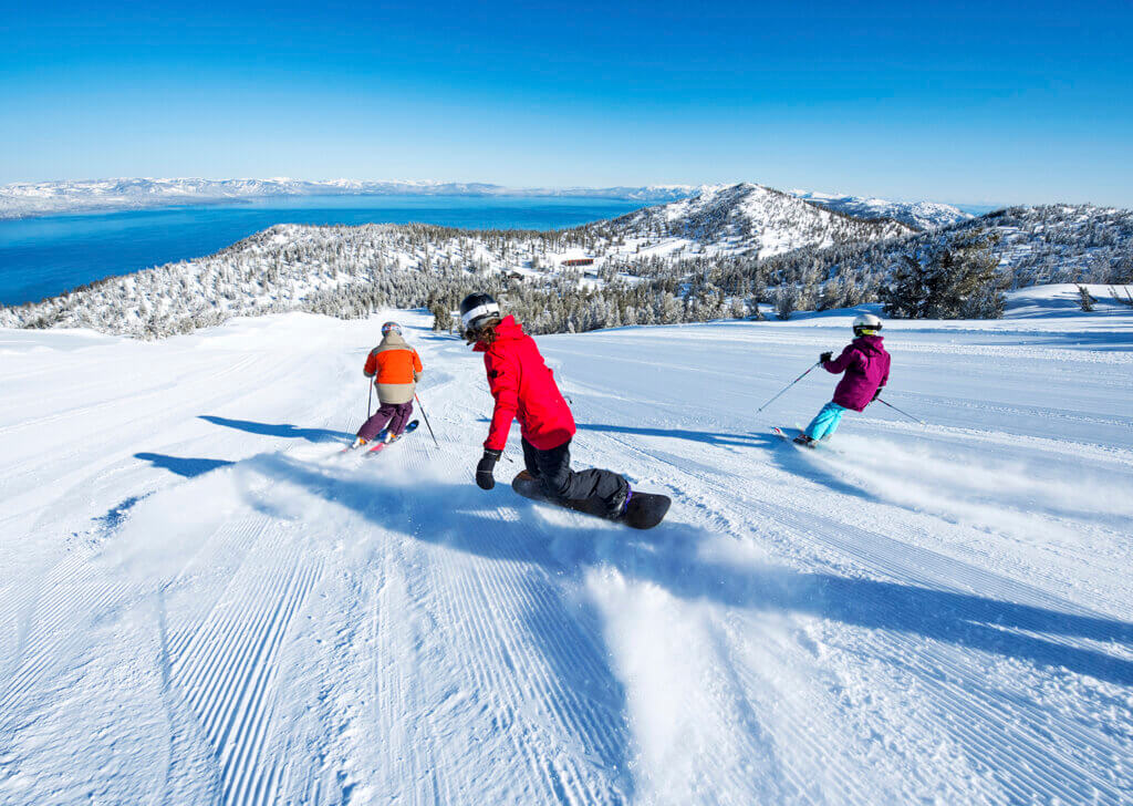 skiing and snowboarding at heavenly in south lake tahoe 