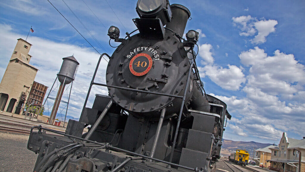 historic nevada northern railway locomotive 