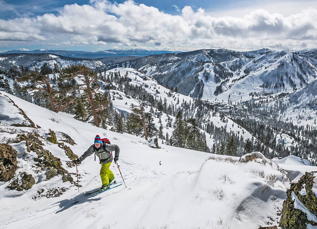 cross country skiing at the alpenglow mountain festival in lake tahoe
