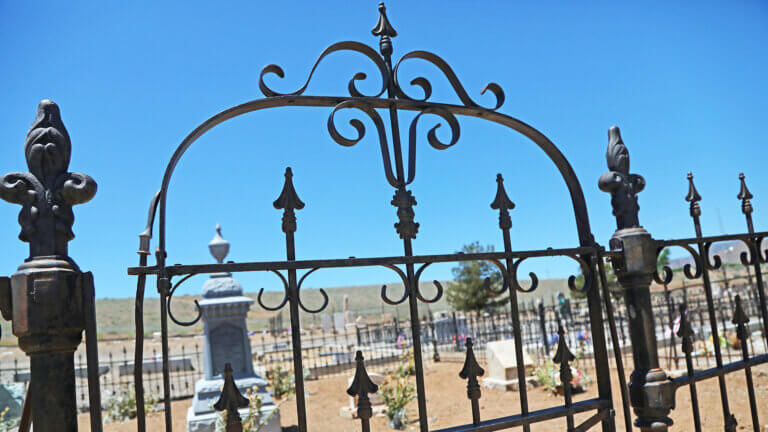 gate at cemetery