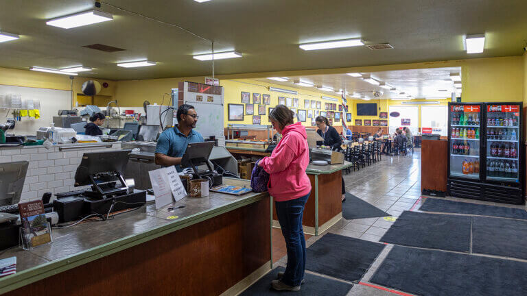 inside hometown pizza