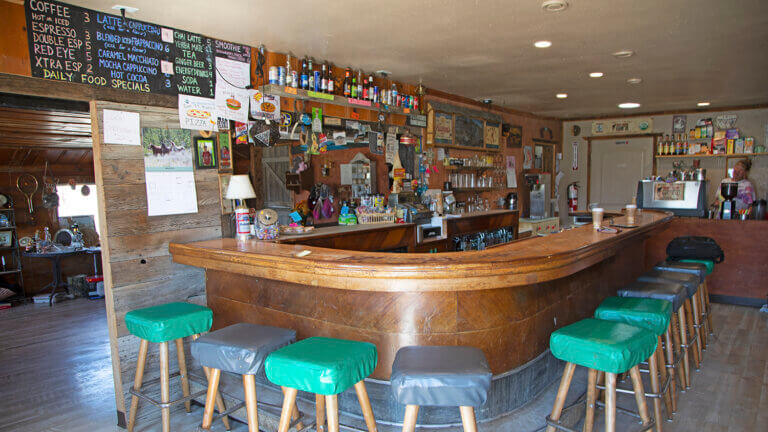 bar top at the miners club